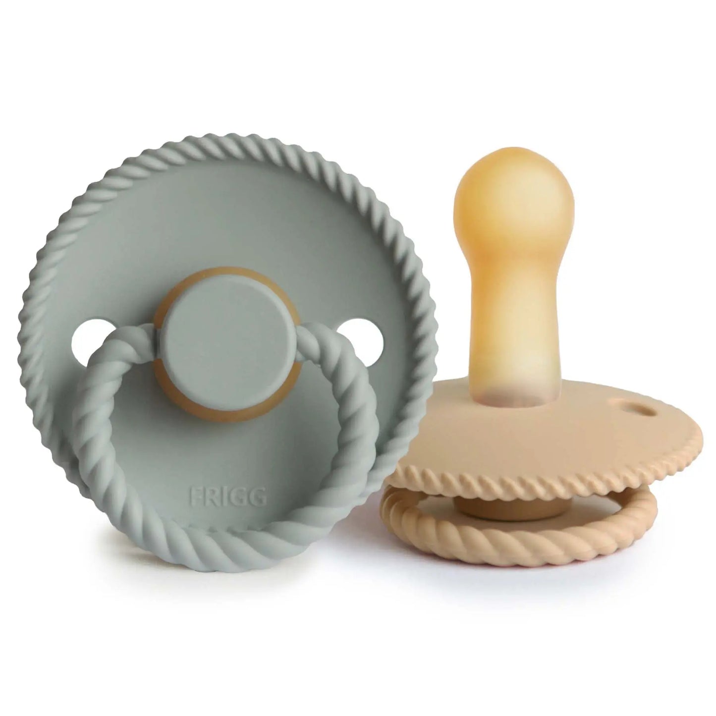 Frigg Rope Natural Rubber Pacifier 2 Pack Mushie