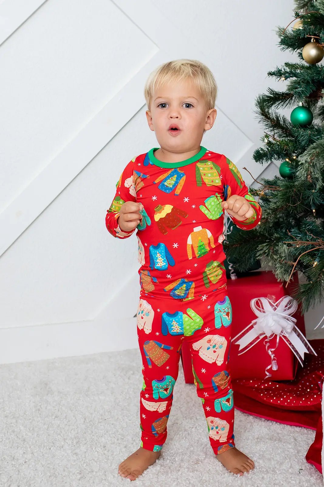 Bestaroo Ugly Sweater Party Pajamas For Kids Bamboo Sleepwear Long Sleeve Bestaroo - 