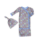 Bestaroo Ultra Soft Bamboo Gown And Hat For Baby Sleepwear 0 - 3 Months - 