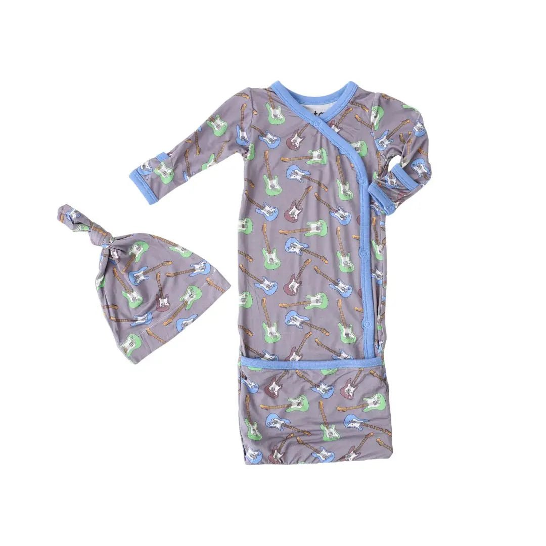 Bestaroo Ultra Soft Bamboo Gown And Hat For Baby Sleepwear 0 - 3 Months - 