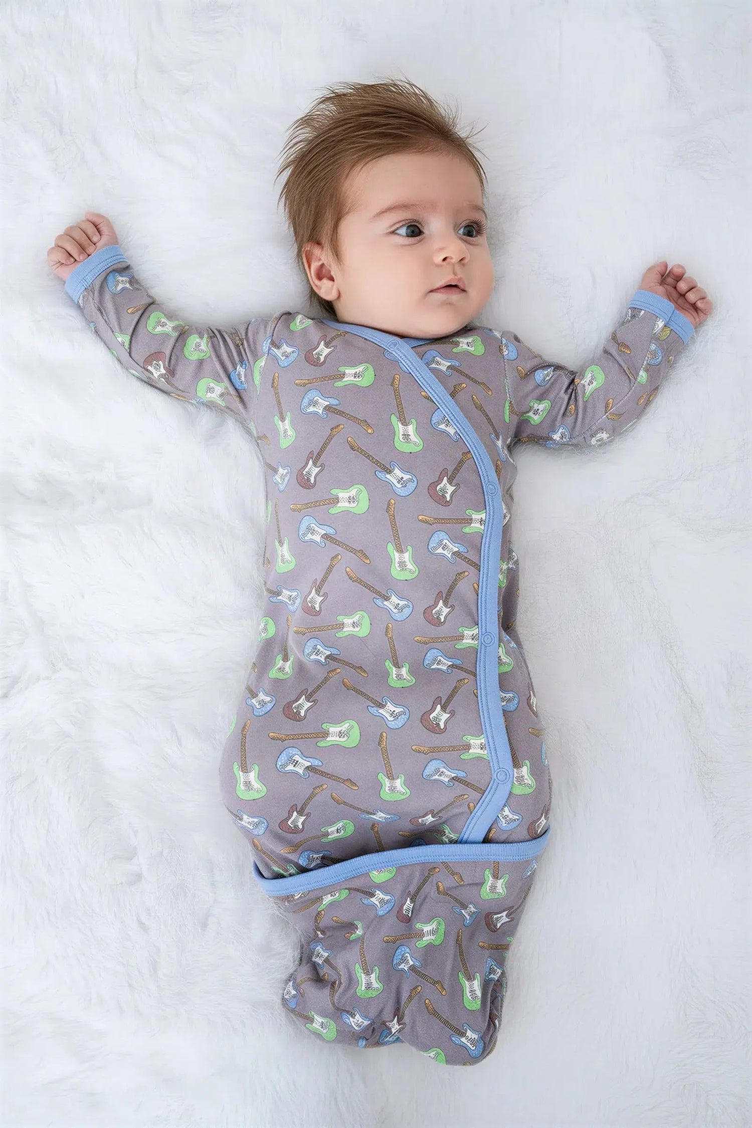 Bestaroo Ultra Soft Bamboo Gown And Hat For Baby Sleepwear 0 - 3 Months - 