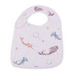Newcastle Classics Under The Sea Bamboo Muslin Snap Bibs 3 Pack Soft Absorbent for Babies - 