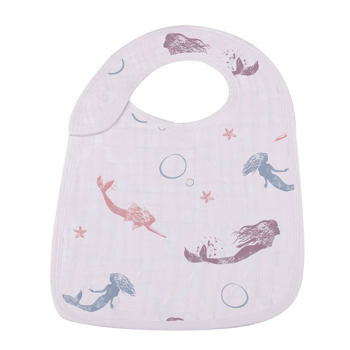 Newcastle Classics Under The Sea Bamboo Muslin Snap Bibs 3 Pack Soft Absorbent for Babies - 