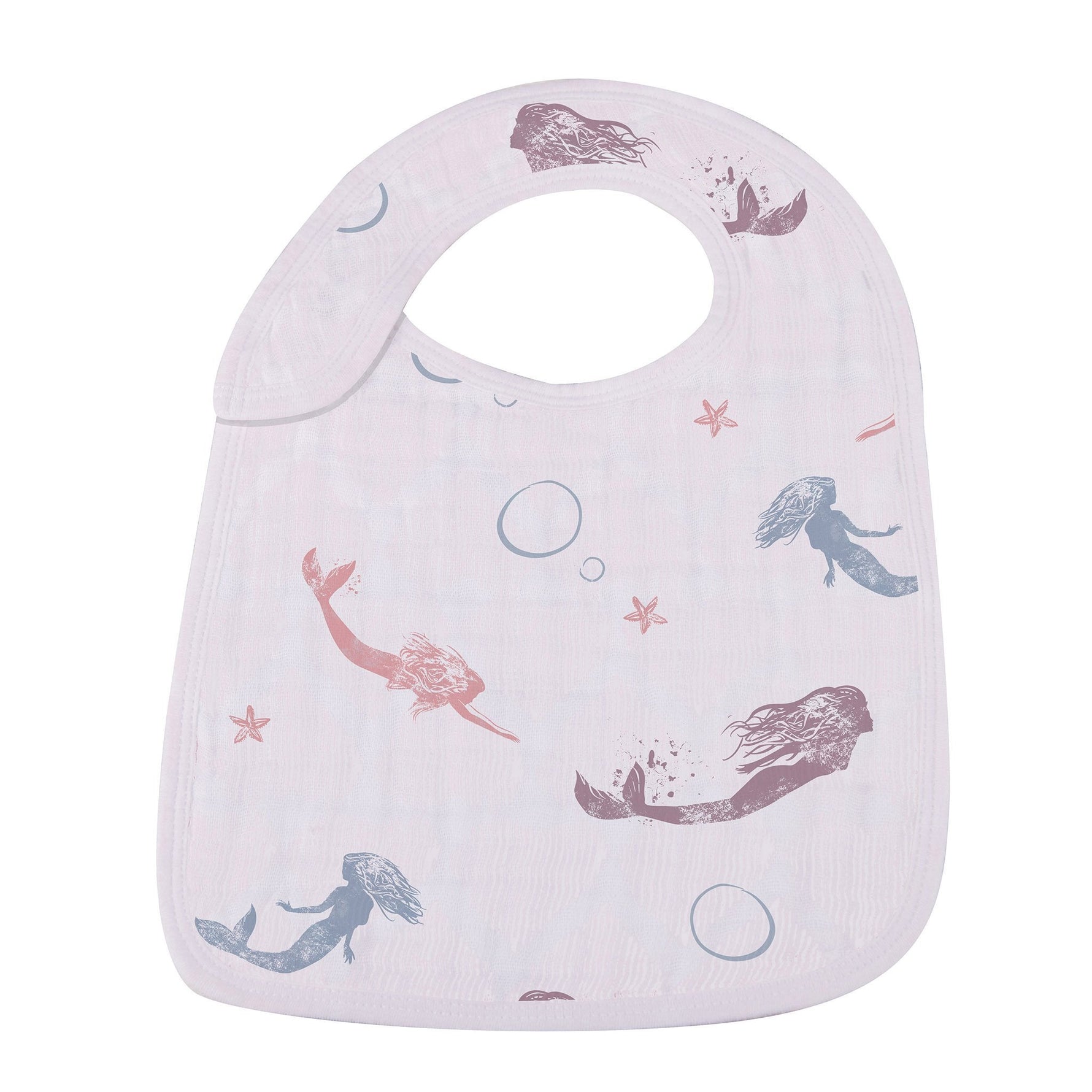 Newcastle Classics Under The Sea Bamboo Muslin Snap Bibs 3 Pack Soft Absorbent for Babies - Snap Bib