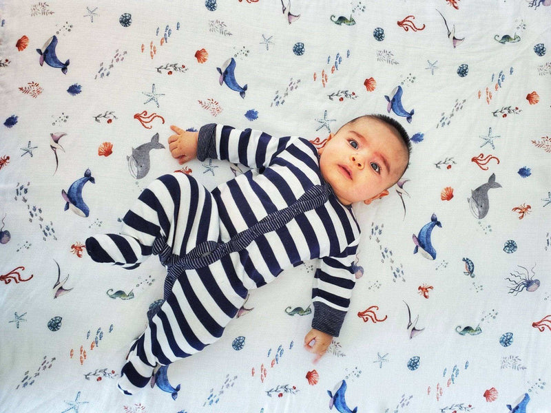 Under the Sea Organic Swaddle - Everetts Place: Online Boutique - Gifts