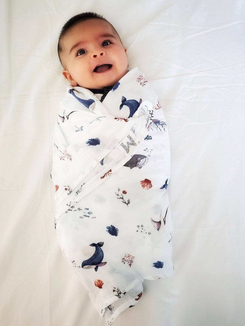 Under the Sea Organic Swaddle - Everetts Place: Online Boutique - Gifts