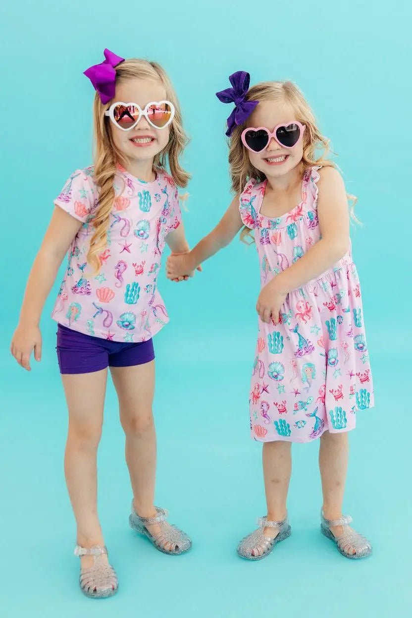 Mila & Rose ® Under the Sea Ruffle Pocket Tee - 