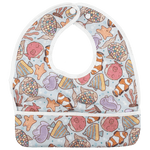 Texas Tushies Under Waves Flip Bib with Pocket Machine Washable for Messy Eaters - 