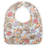 Texas Tushies Under Waves Flip Bib with Pocket Machine Washable for Messy Eaters - Baby & Toddler > Nursing & Feeding > Bibs Baby & Toddler Clothing