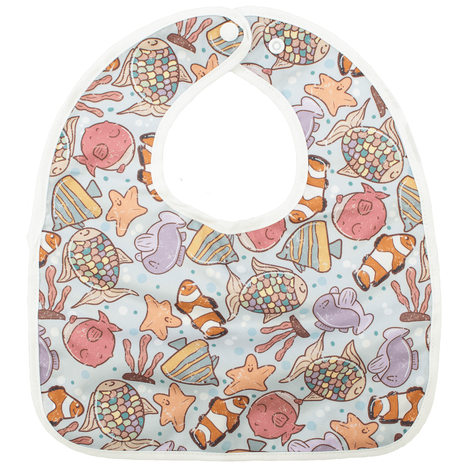 Texas Tushies Under Waves Flip Bib with Pocket Machine Washable for Messy Eaters - Baby & Toddler > Nursing & Feeding > Bibs Baby & Toddler Clothing