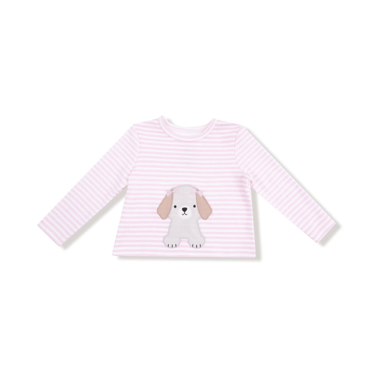 Angel Dear Uni Long Sleeve Shirt With Puppy Applique Angel Dear - Everetts Place Boutique - 