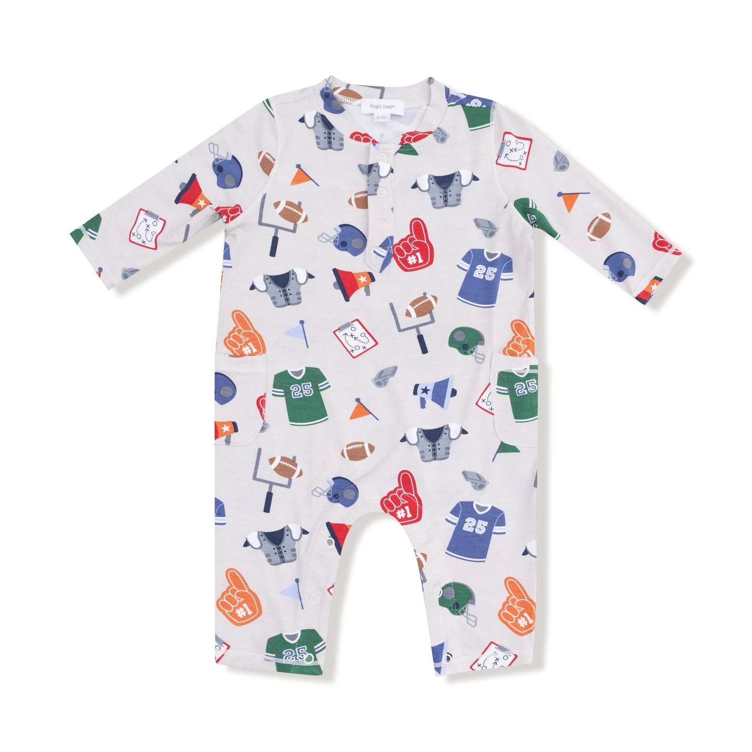 Angel Dear Uni Romper Cozy Cutie with Henley Neckline for Fall and Winter - 