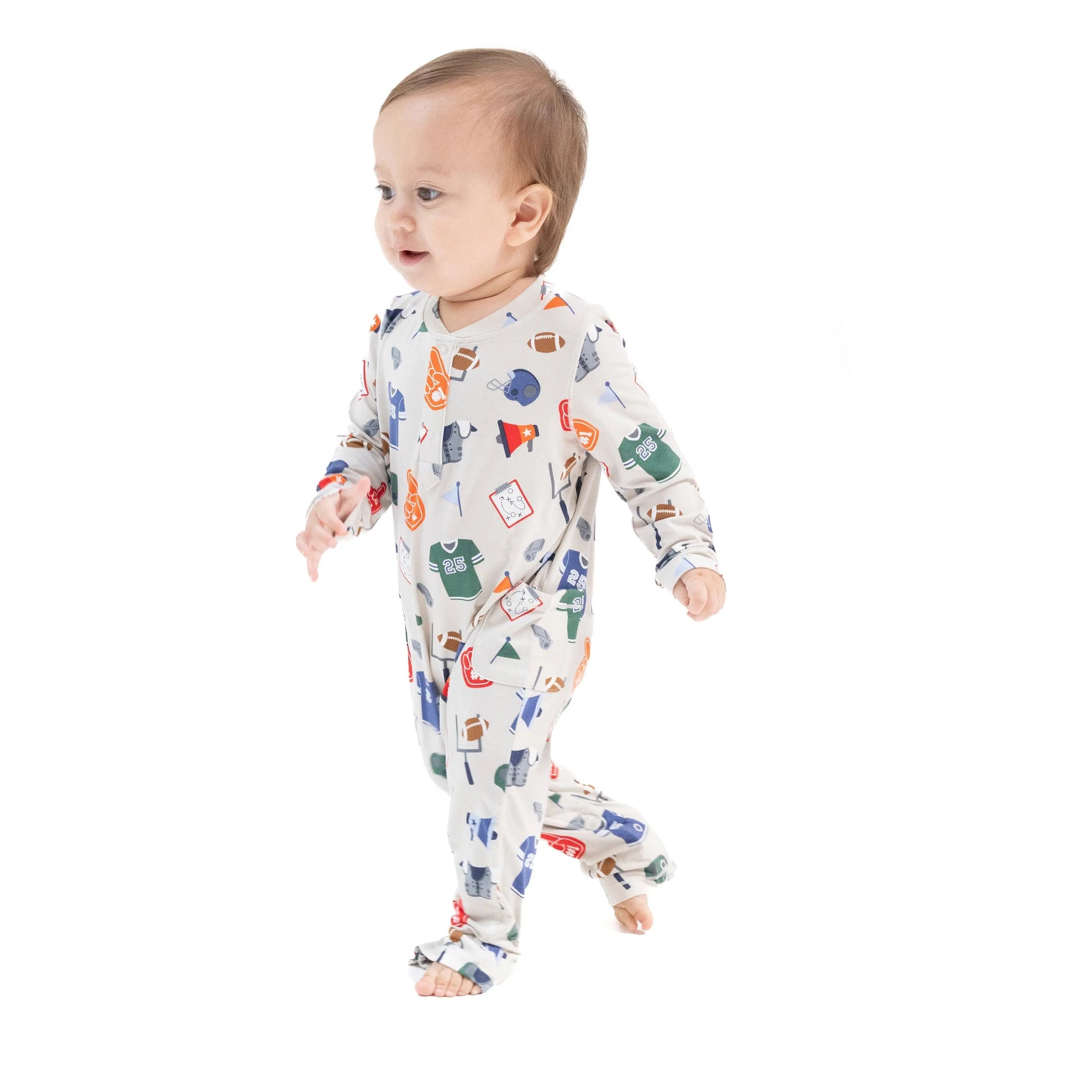 Angel Dear Uni Romper Cozy Cutie with Henley Neckline for Fall and Winter - 