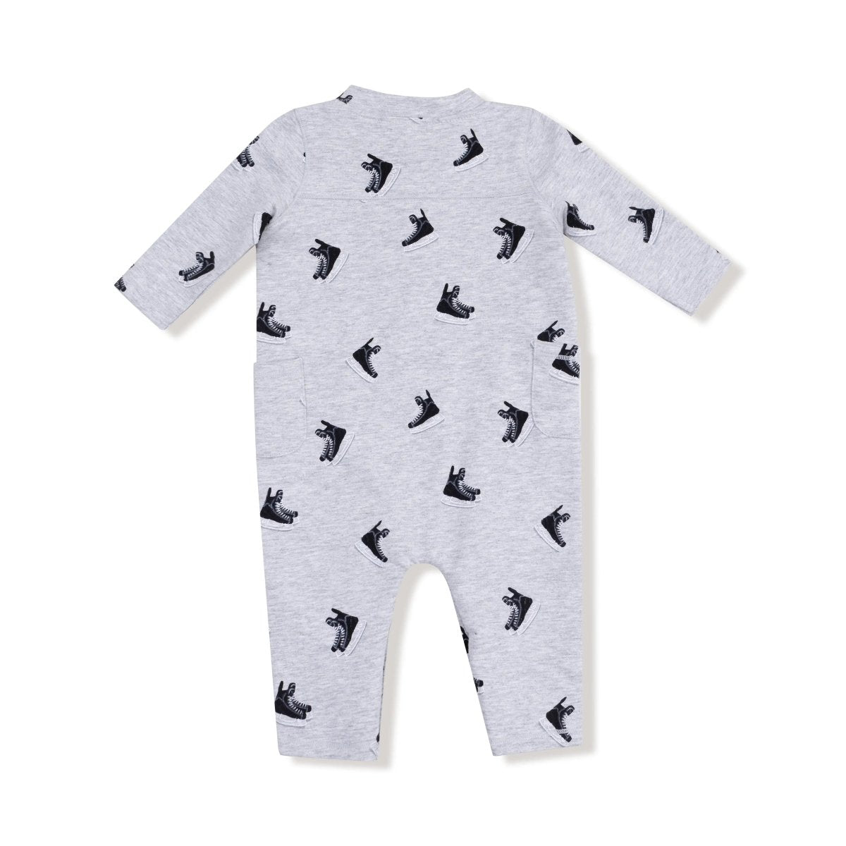 Angel Dear Uni Romper Cozy Henley Neckline Fall Winter Baby Outfit - Everetts Place Boutique - 