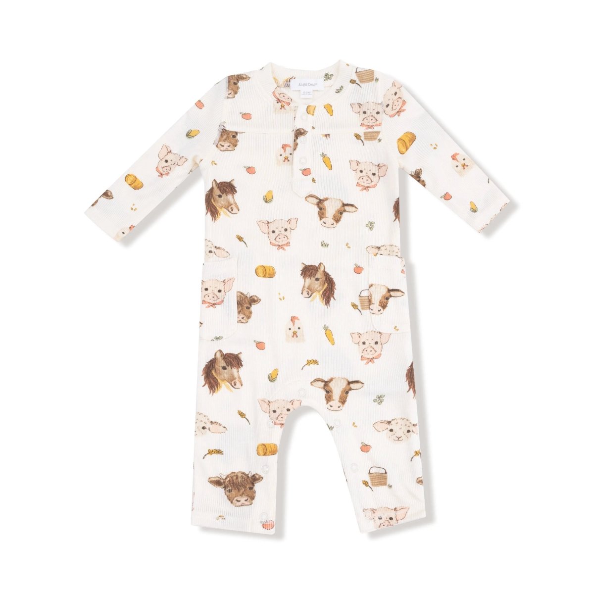 Angel Dear Uni Romper Henley Neckline Cozy Fall Winter Angel Dear - Everetts Place Boutique - 
