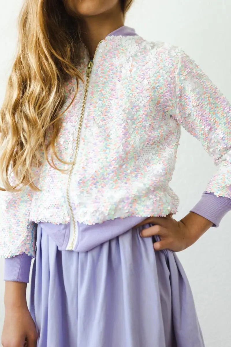 Unicorn Flip Sequin Jacket - Sleeve, Textile, Fashion, Collar, Pink | Everetts Place