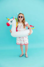Unicorn Magic Pom Pom Dress - Pink, Dress, Child, Unicorn, Baby & Toddler Clothing | Everetts Place