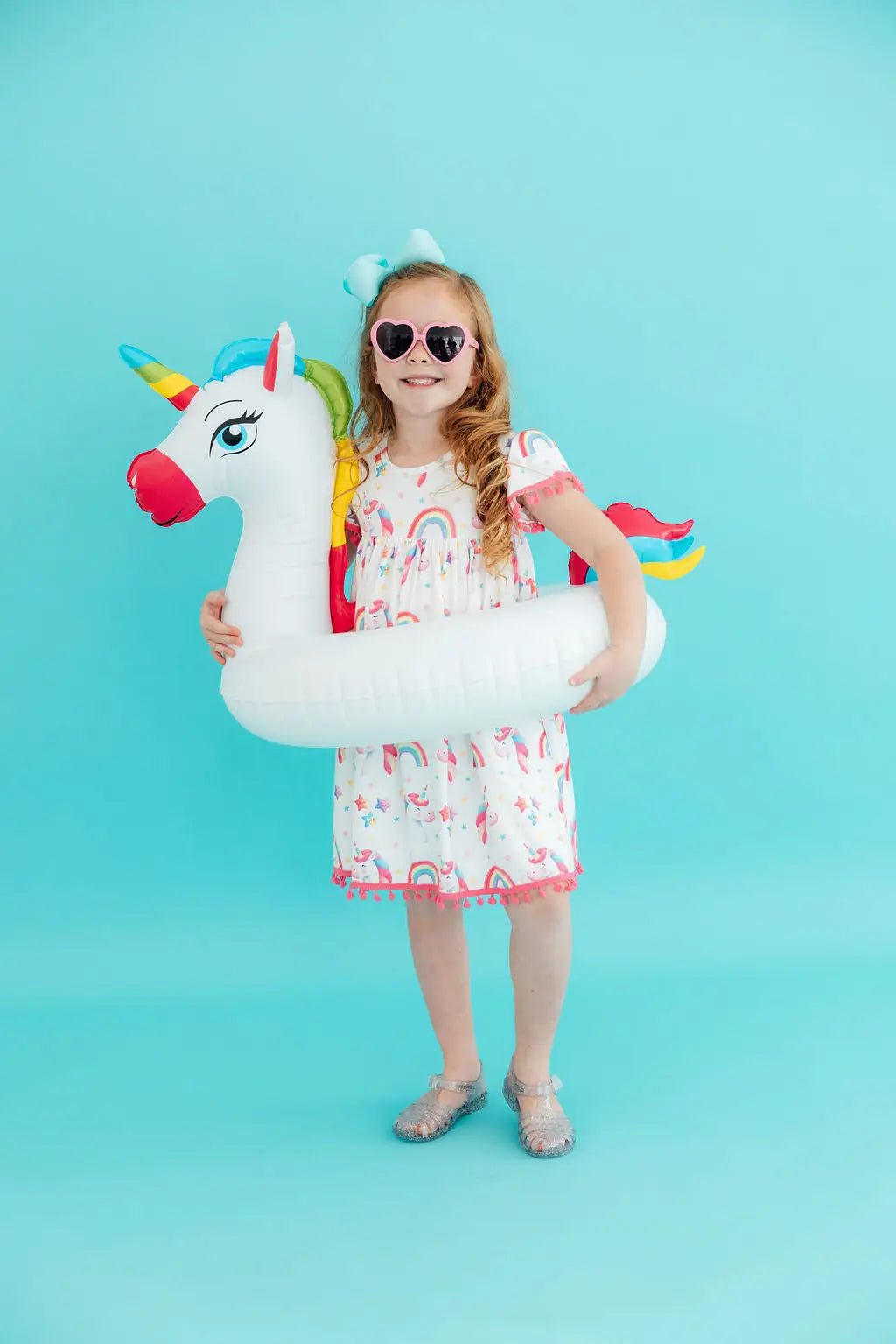 Unicorn Magic Pom Pom Dress - Pink, Dress, Child, Unicorn, Baby & Toddler Clothing | Everetts Place