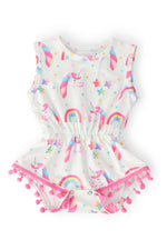Unicorn Magic Pom Pom Romper - Baby & Toddler Clothing, Pink, Costume, One-piece garment, Child | Everetts Place