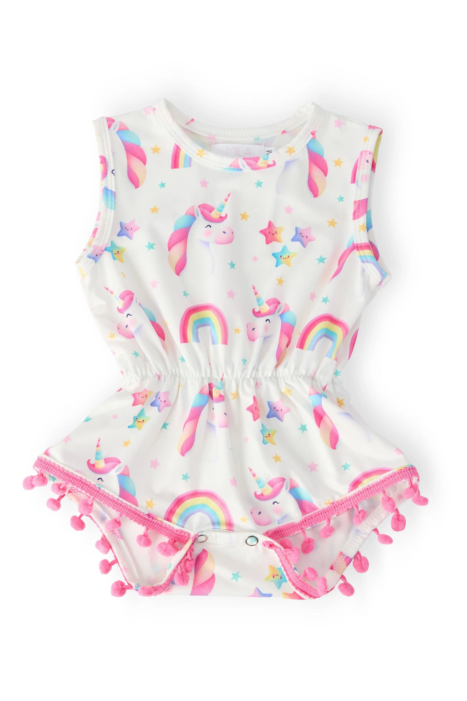 Unicorn Magic Pom Pom Romper - Baby & Toddler Clothing, Pink, Costume, One-piece garment, Child | Everetts Place