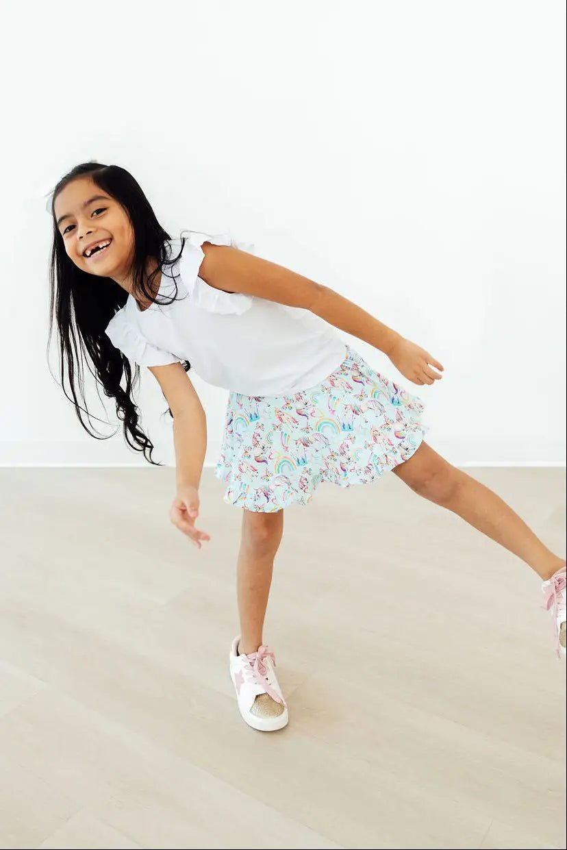 Mila & Rose ® Unicorn Queen Ruffle Twirl Skort - 