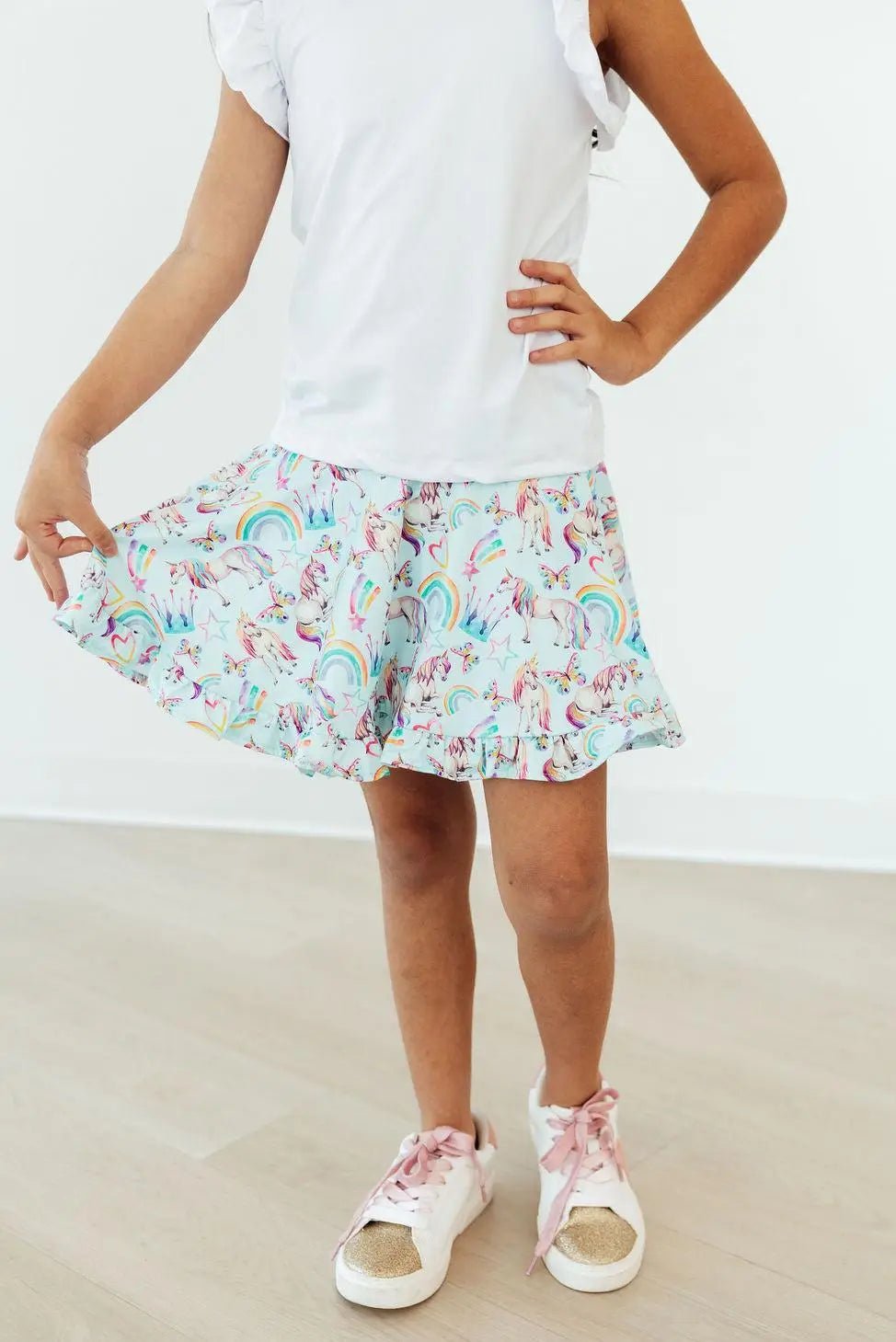 Mila & Rose ® Unicorn Queen Ruffle Twirl Skort - 