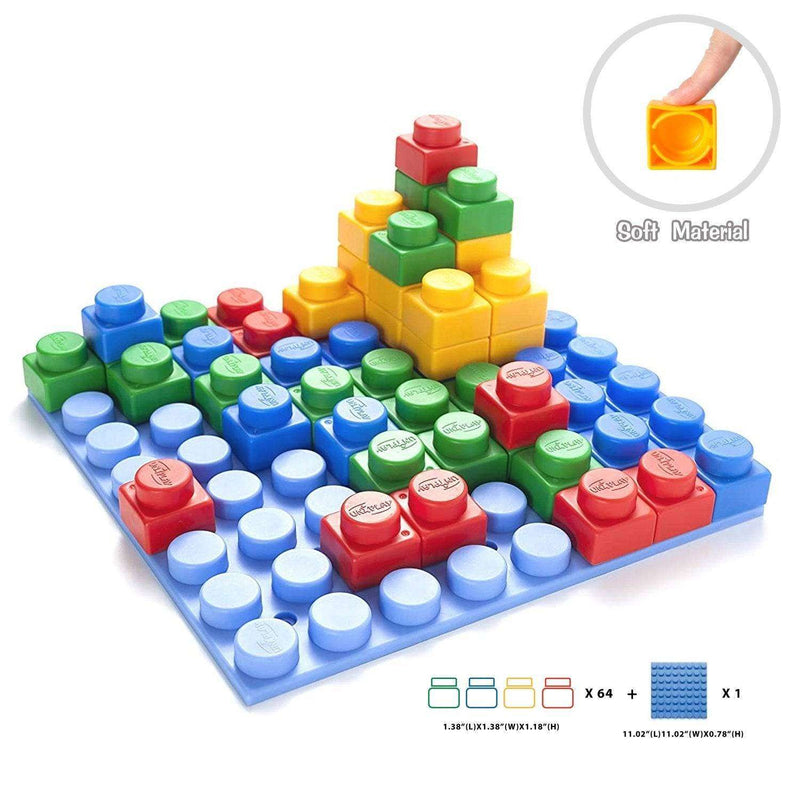 UNiPLAY Platform with 64pcs Soft Building Blocks (