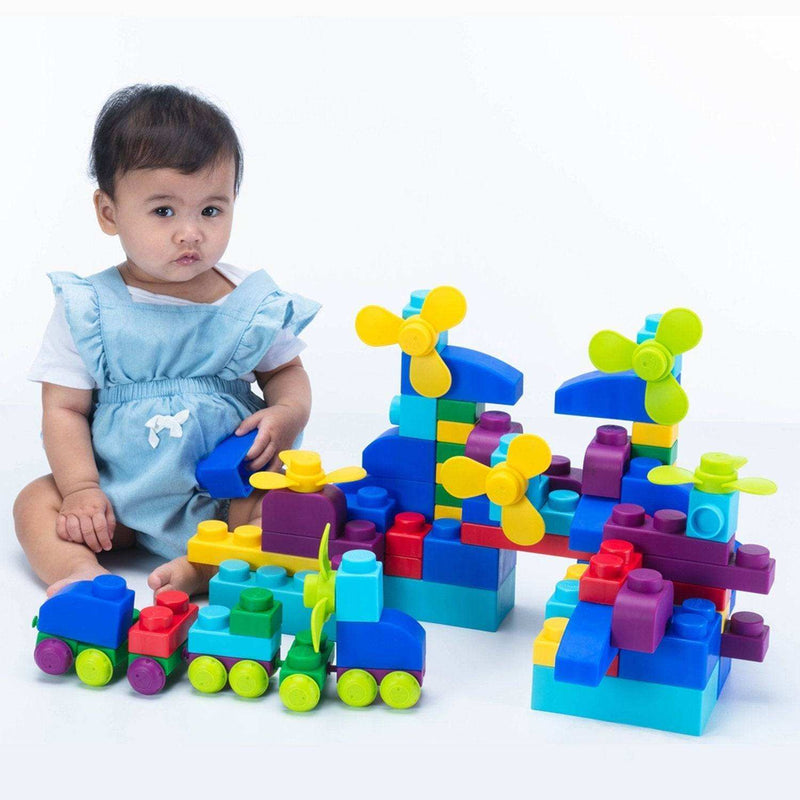 UNiPLAY Soft Building Blocks Plus Series 80pcs Primary Color - Everetts Place: Online Boutique - Kids & Babies