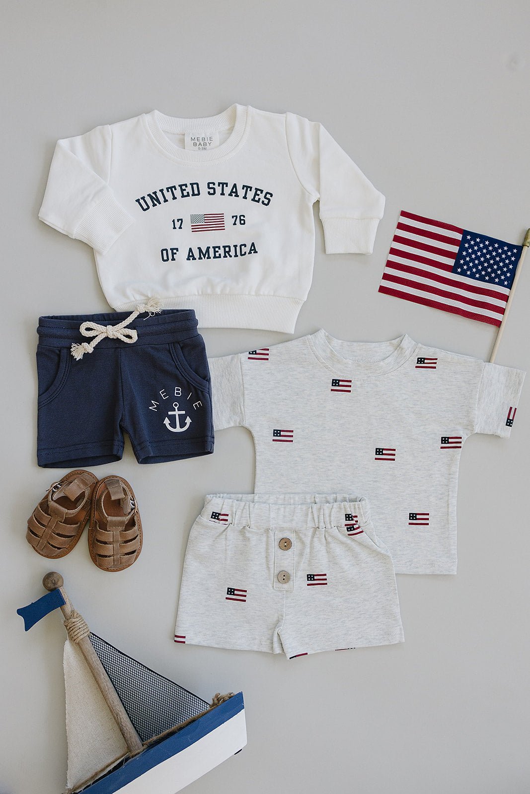 Mebie Baby United States Crew Neck - 