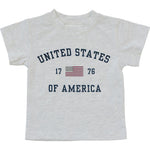 United States Tee - Sleeve, White, Textile, Active Shirt, Flag of the United States | Everetts Place
