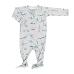 Sweet Bamboo Up and Away Zipper Footie - 