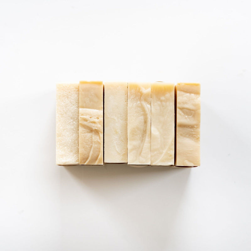 Unscented No. 12 Bar Soap made from organic ingredients with creamy texture.