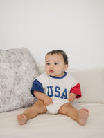 Little Joy Co. USA Colorblock T-Shirt Romper
