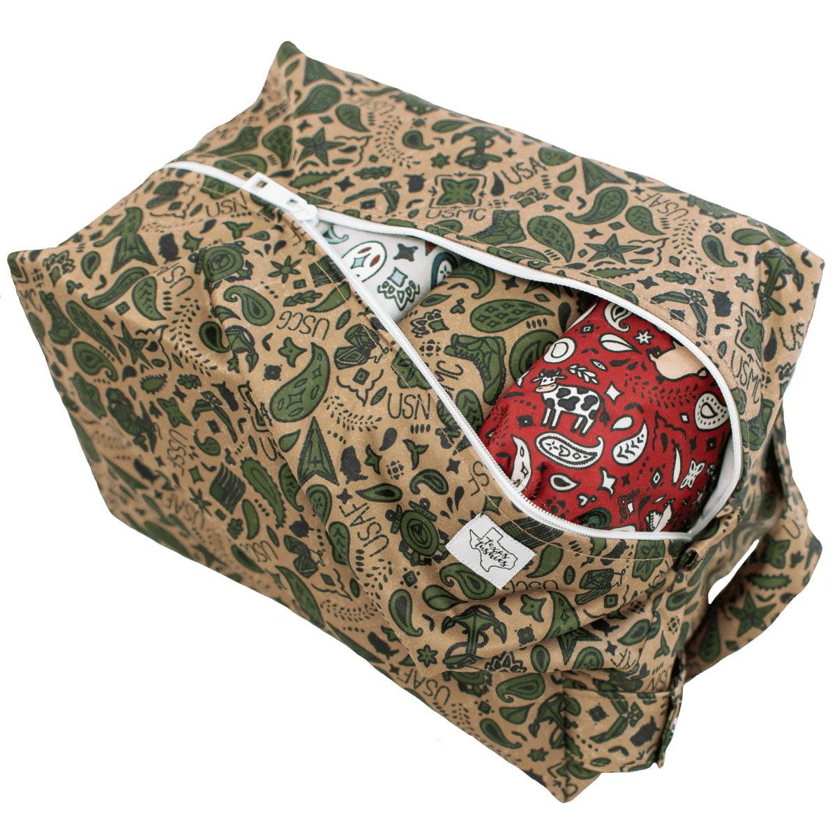 Texas Tushies USA Diaper Pod with Two Layers of PUL and Snap Handle for Eco - Friendly Moms - 