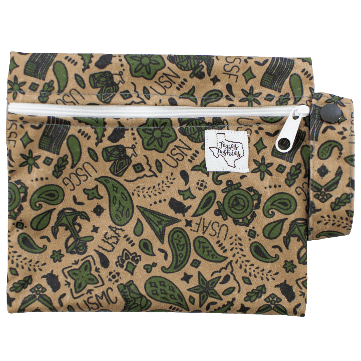 Texas Tushies USA Mini Wet Bag Portable Storage Pouch with Handle for Parents and Travelers - 