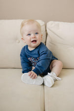 Little Joy Co. USA Stars Sweatshirt Romper