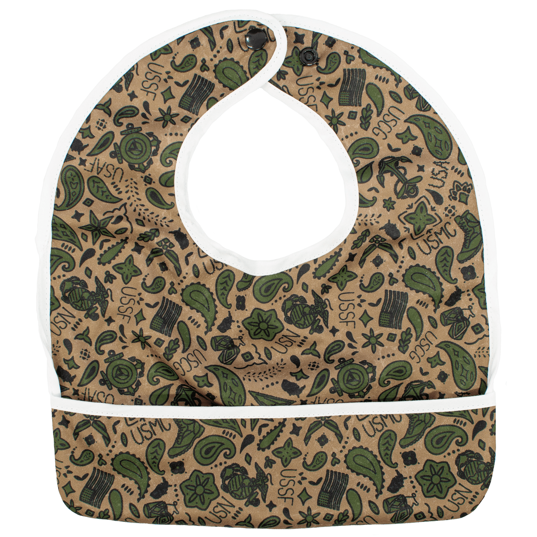Texas Tushies USA The Flip Bib with Pocket for Food and Drool for Babies - Baby & Toddler > Nursing & Feeding > Bibs Baby & Toddler Clothing