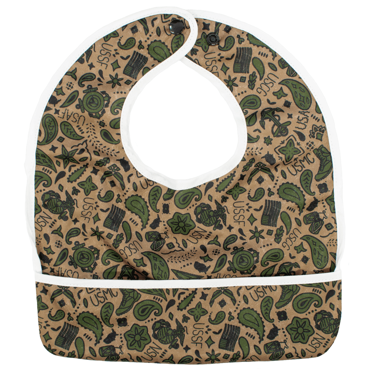 Texas Tushies USA The Flip Bib with Pocket for Food and Drool for Babies - 