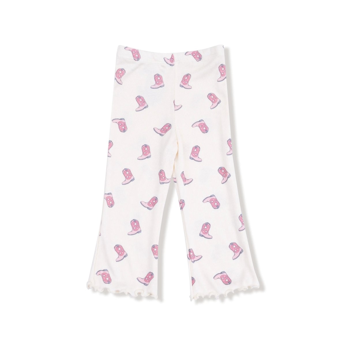 Angel Dear V Ruffle Waffle Top And Ribbed Legging Set For Kids - Everetts Place Boutique - 