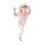 Angel Dear V Ruffle Waffle Top And Ribbed Legging Set For Kids - Everetts Place Boutique - 