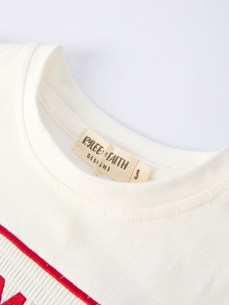 Rylee Faith Designs Valentine's Day "BE ❤ MINE" Embroidered Boy's Set - 