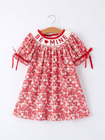 Rylee Faith Designs Valentine's Day "BE ❤ MINE" Embroidered Floral Girls' Dress - 