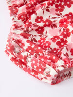 Rylee Faith Designs Valentine's Day "BE ❤ MINE" Embroidered Floral Girls' Romper - 