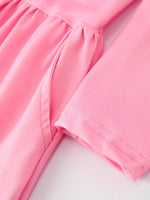 Rylee Faith Designs Valentine’s Day Girls Dress Bundle – Sweetheart Heart Print, Solid Pink, Checker Bow Design - 