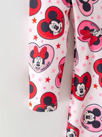 Rylee Faith Designs Valentine's Day Girls Long Sleeve Dress – Pink Character Heart Outfit - 