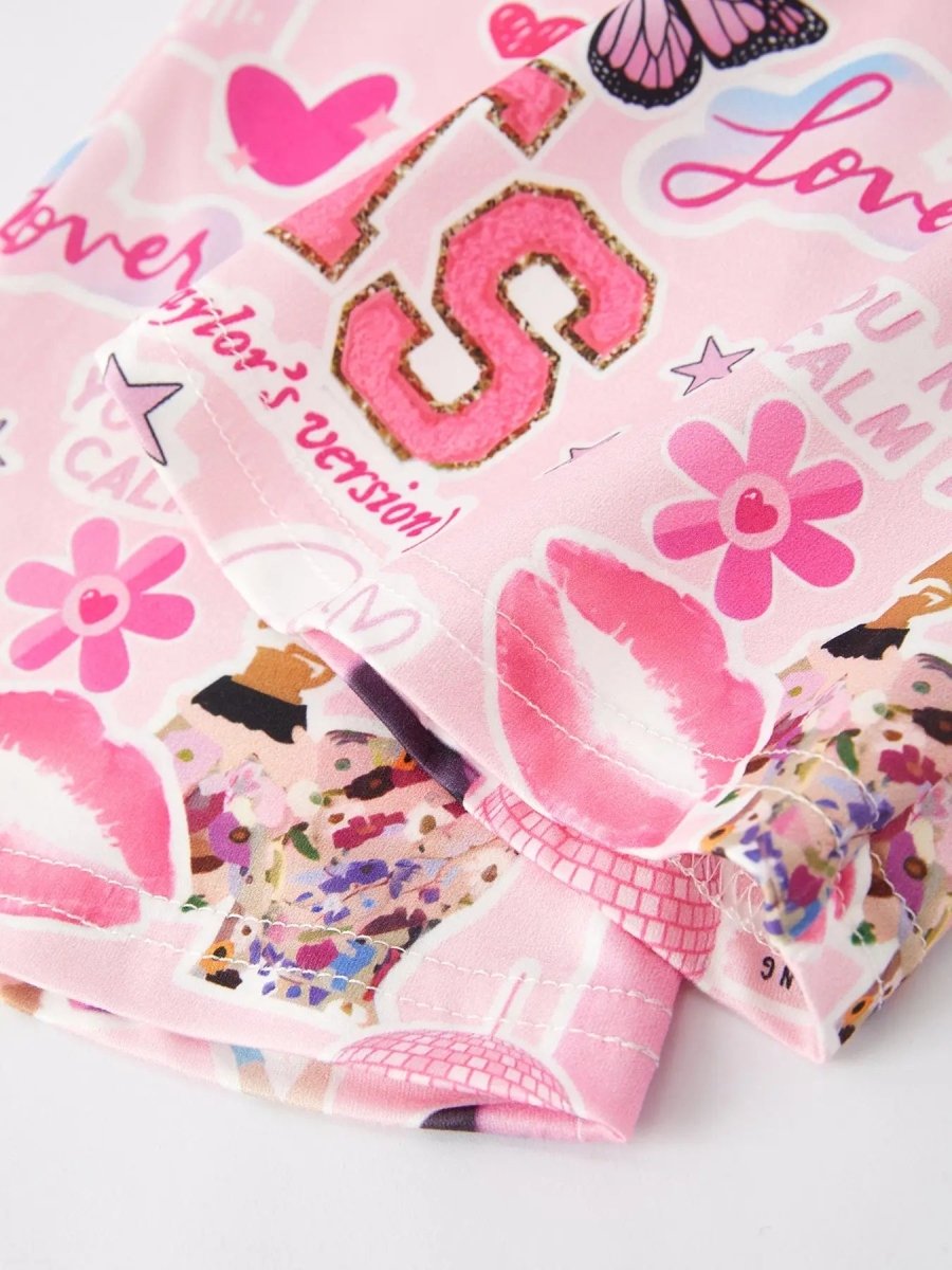 Rylee Faith Designs Valentines Day In My Swiftie Era Print Top And Pants Set - Everetts Place Boutique - 