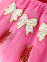 Rylee Faith Designs Valentine's Day Love Print Top + Girls' Tulle Skirt Set - 