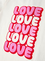 Rylee Faith Designs Valentine's Day Love Print Top + Girls' Tulle Skirt Set - 