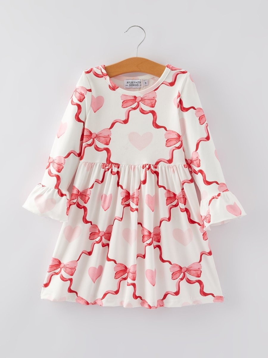 Rylee Faith Designs Valentine's Day Milk Silk Girls Dress - 