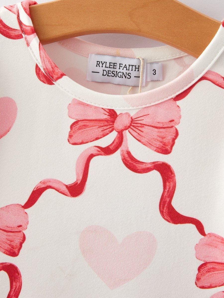 Rylee Faith Designs Valentine's Day Milk Silk Girls Dress - 